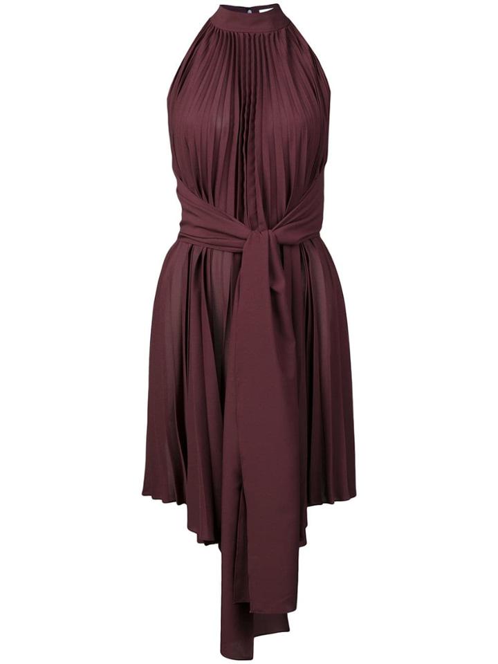 Tome Long Waist-tied Sleeveless Top - Purple