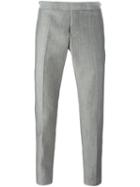 Thom Browne Slim Fit Trousers, Men's, Size: 1, Grey, Cupro/mohair/wool