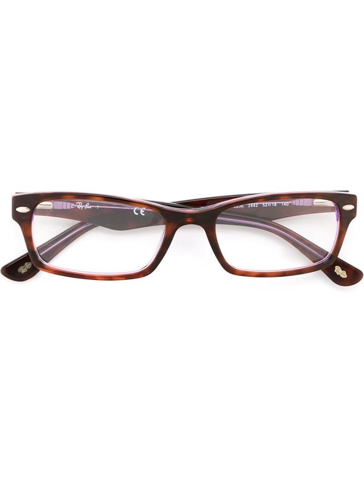 Ray Ban Junior Tortoise Shell Glasses, Pink/purple