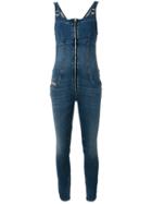 Diesel Zip Up Dungarees - Blue