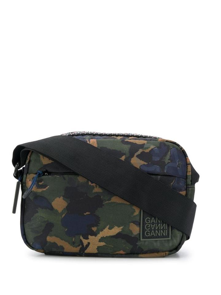 Ganni Camo Cross Body Bag - Green