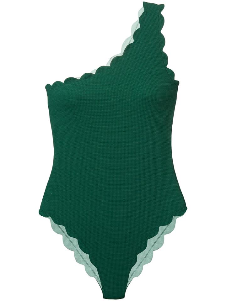 Marysia One-shoulder Swimsuit - Green