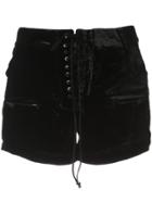 Unravel Project Front Fastened Shorts - Black