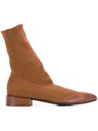 Toga Pulla Flat Knit Boots - Brown
