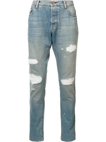 En Noir Thermal Patch Jeans - Blue