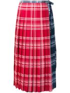 Tommy Hilfiger Checked Pleated Skirt - Blue