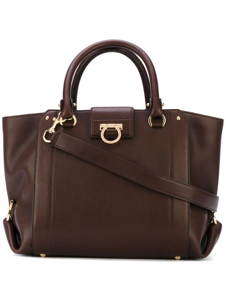 Salvatore Ferragamo Small Luisa Tote - Brown