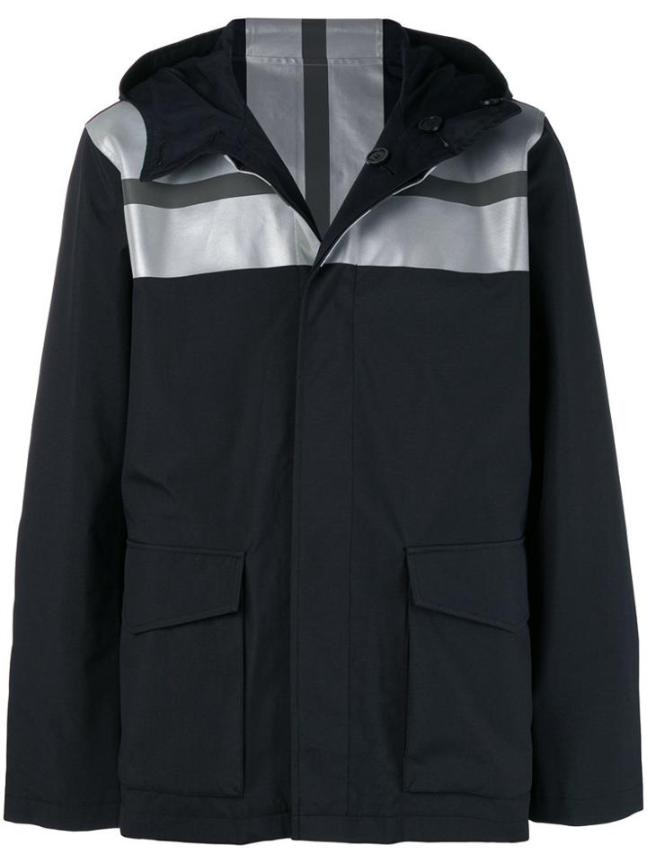 Karl Lagerfeld Reversible Reflective Panel Jacket - Black