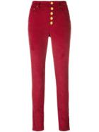 Michael Michael Kors Button-up Slim Trousers - Red