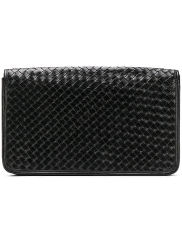 Katheleys Vintage 1970's Interlaced Clutch - Black