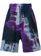 Mauna Kea Graphic Print Shorts - Purple