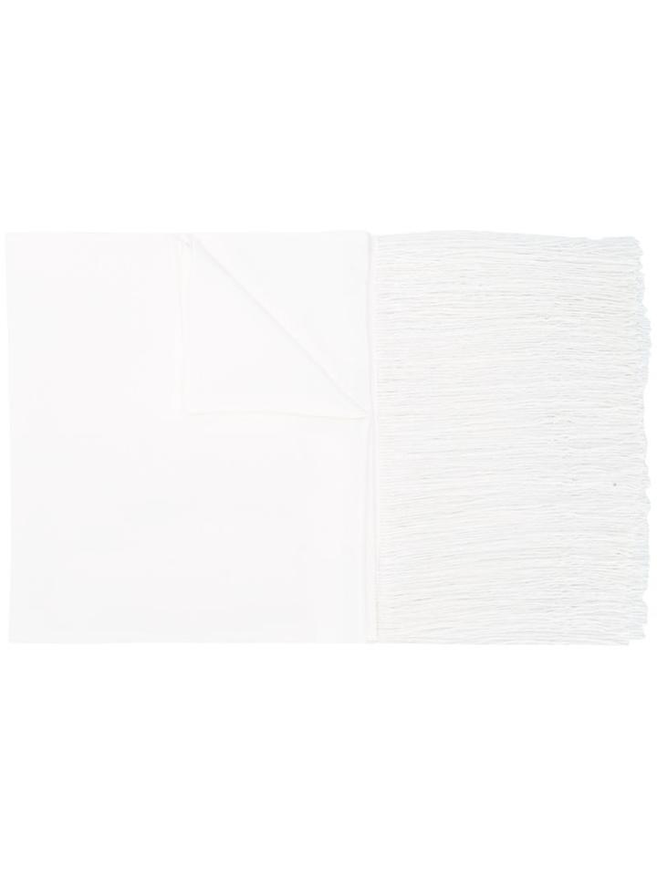Joseph Fringed Scarf, Women's, White, Silk/rayon