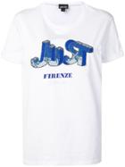 Just Cavalli Bead Embroidered T-shirt - White