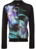Just Cavalli Flower Print Front Zip Sweater