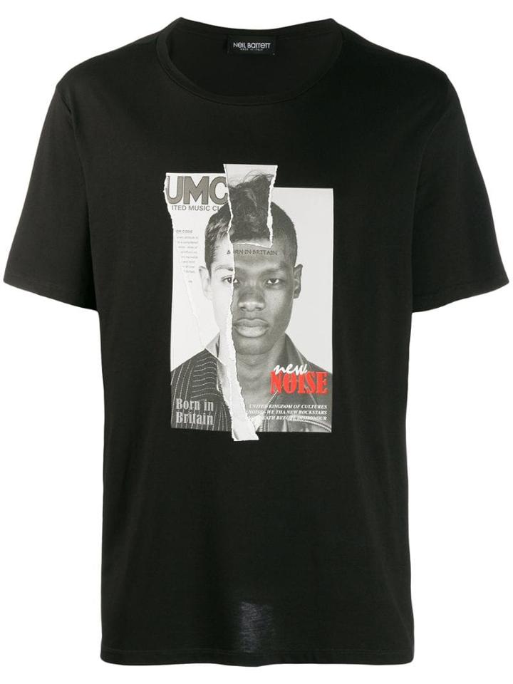 Neil Barrett Photo Printed T-shirt - Black