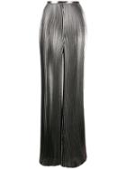 Alberta Ferretti Wide-fit Pleated Trousers - Silver