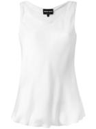 Giorgio Armani Flared Tank, Women's, Size: 46, White, Silk
