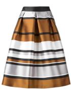 Blugirl Metallic A-line Skirt, Women's, Size: 38, White, Polyester