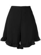 See By Chloé - Drawstring Fringe Pocket Shorts - Women - Cotton/polyester - 38, Black, Cotton/polyester