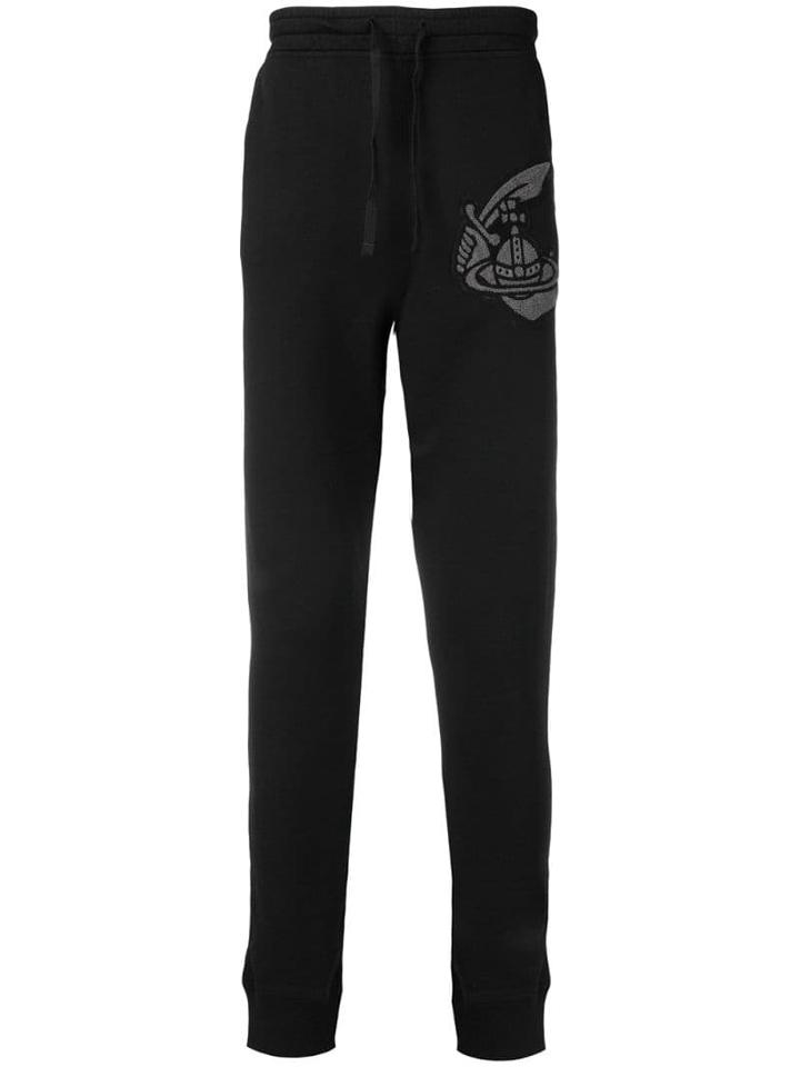 Vivienne Westwood Anglomania Logo Patch Track Pants - Black