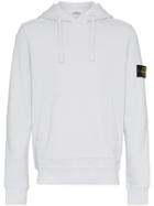 Stone Island Grey Logo Patch Cotton Hoodie