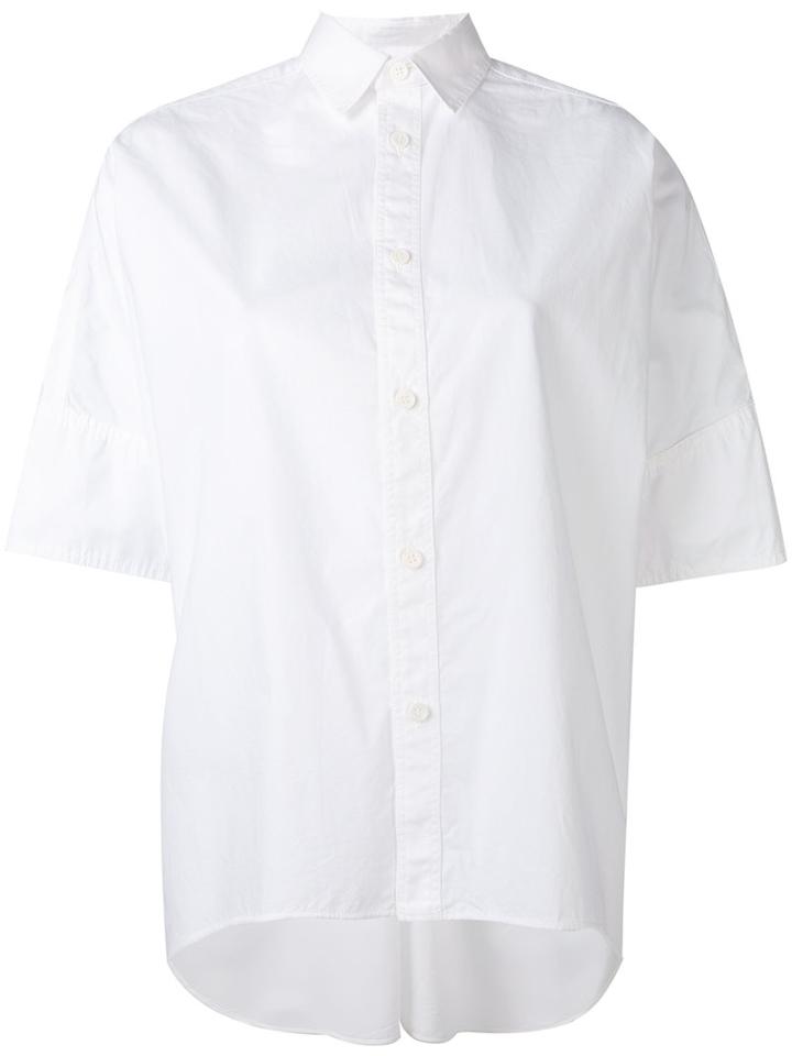 Y's - Shortsleeved Shirt - Women - Cotton - 2, Women's, White, Cotton