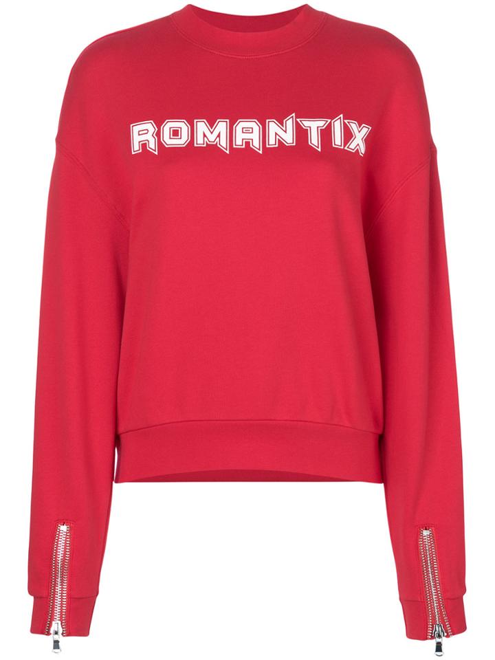 Zoe Karssen Romantix Print Sweatshirt - Red