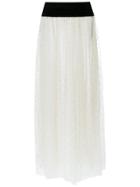 Andrea Bogosian Tulle Midi Skirt - White
