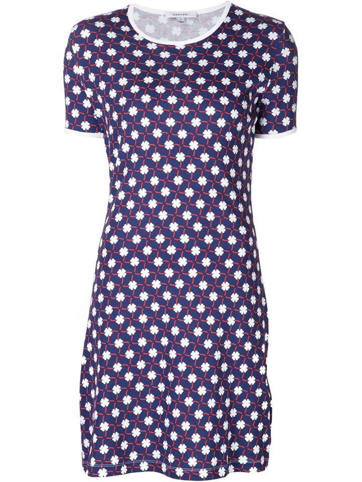 Carven Calico Print Shift Dress