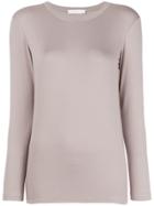 Fabiana Filippi Beaded Neckline Fine-knit Sweater - Grey