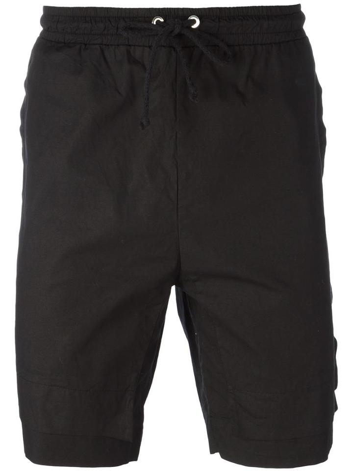 Lost & Found Rooms Layered Shorts, Men's, Size: Small, Black, Cotton/spandex/elastane