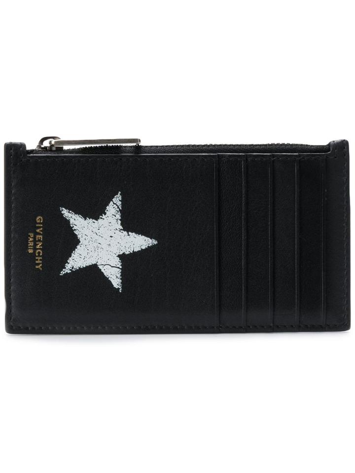 Givenchy Star Print Card Holder - Black