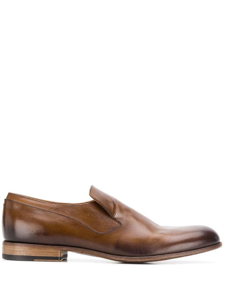 Pantanetti Slip-on Derby Shoes - Brown