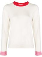 Chinti & Parker Crochet Trim Jumper - Nude & Neutrals