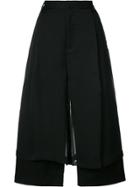 Comme Des Garçons Noir Kei Ninomiya Double-layer Wide-leg Trousers -