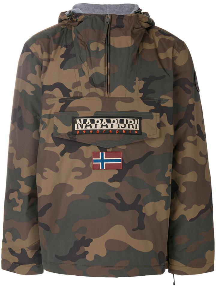 Napapijri Patched Printed Hoodie - Multicolour