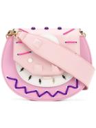 Salar Studded Stitch Detail Mini Bag - Pink & Purple