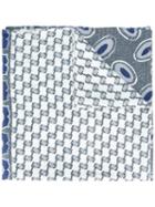 Al Duca D'aosta 1902 Jacquard Scarf, Men's, Blue, Silk/wool