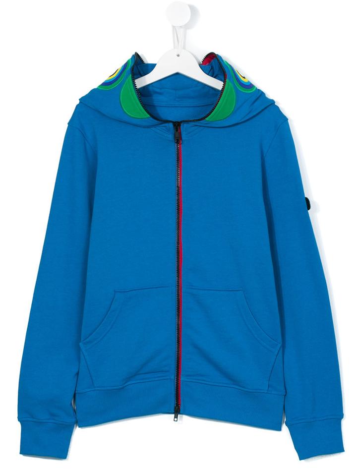 Ai Riders On The Storm Kids - Teen Patched Hoodie - Kids - Cotton - 16 Yrs, Boy's, Blue
