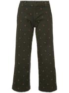 P.a.r.o.s.h. Cropped Embroidered Jeans - Grey