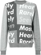 Mostly Heard Rarely Seen Logo Print Sweatshirt, Men's, Size: Medium, Grey, Cotton/lyocell