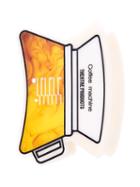 Theatre Products Coffee Machine Hair Clip, Women's, White, Acrylic