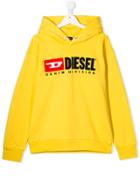 Diesel Kids Teen Sdivision Over Hoodie - Yellow