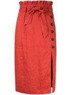 Suboo Rising Sun Paperbag Skirt - Orange