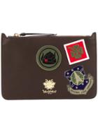 Mr & Mrs Italy Patched Flat Clutch - Brown