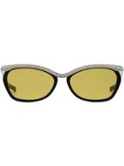 Gucci Eyewear Contrast Embellished Sunglasses - Yellow