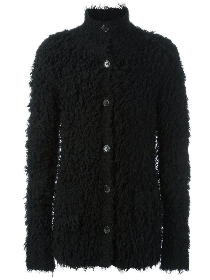 Soulland 'adenuga' Long Haired Cardigan, Men's, Size: Medium, Black, Acrylic/nylon/viscose/wool