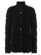 Soulland 'adenuga' Long Haired Cardigan, Men's, Size: Medium, Black, Acrylic/nylon/viscose/wool