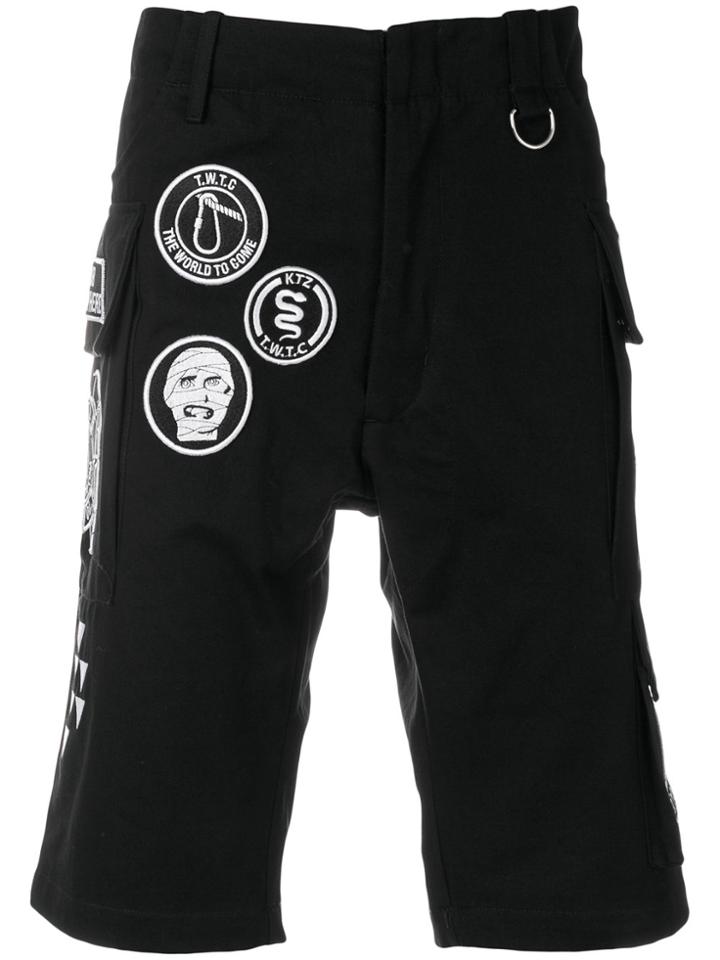 Ktz Scout Patches Military Shorts - Black