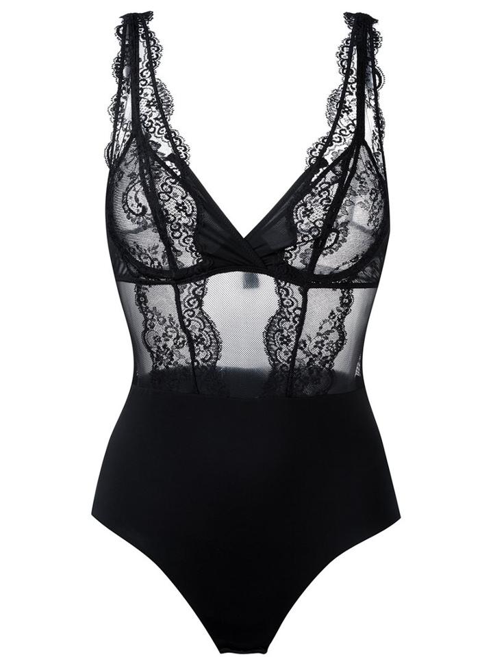 La Perla 'jazz Time' Lace Body, Women's, Size: 32b, Black, Polyamide/spandex/elastane/polyester/cotton
